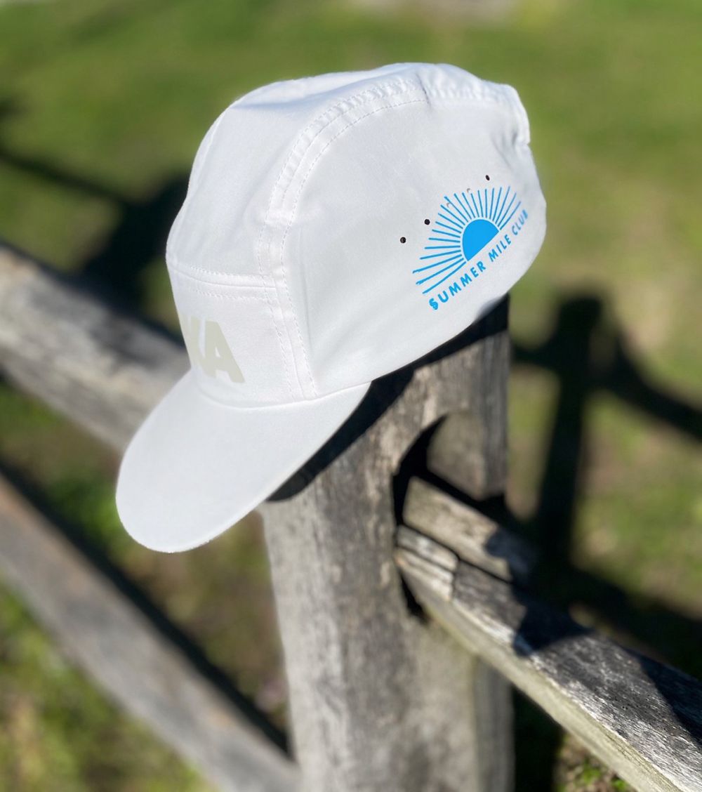 Hoka One One Summer Mile Club - Hats - White,Australia HYA-876954